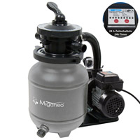 Miganeo® Sandfilteranlage Speed Clean 7000 Pumpleistung 6,3m³ grau