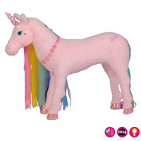 58049 Pferd Barbie Einhorn mit Licht/Sound 100kg belastbar rosa