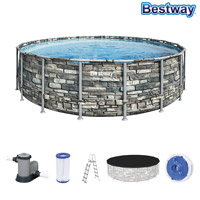 Bestway 549 x 132cm Power Steel™ Frame Pool Set